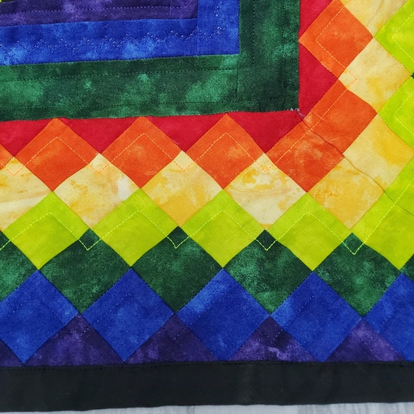 Quilt Rainbow Pinwheel Square - Picture 4 of 11